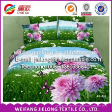 3D flat screen disperse printing polyester bedsheet fabric